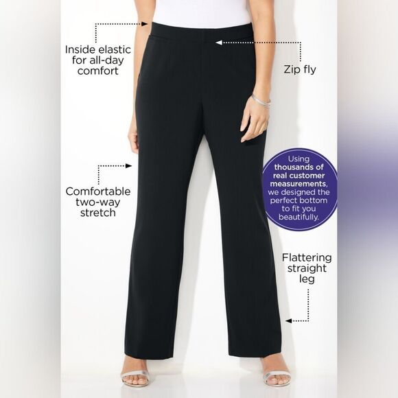 NWT Catherine's Right Fit® Pant (Moderately Curvy) Black - Picture 3 of 9